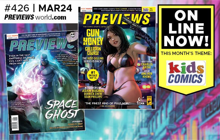 Sneak Previews: Titan Comics' Gun Honey Returns on March's PREVIEWS Cover