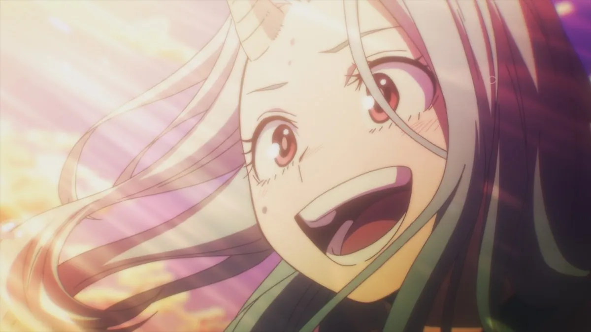 Preview still from My Hero Academia Eri short anime showing high school Eri at U.A. High School