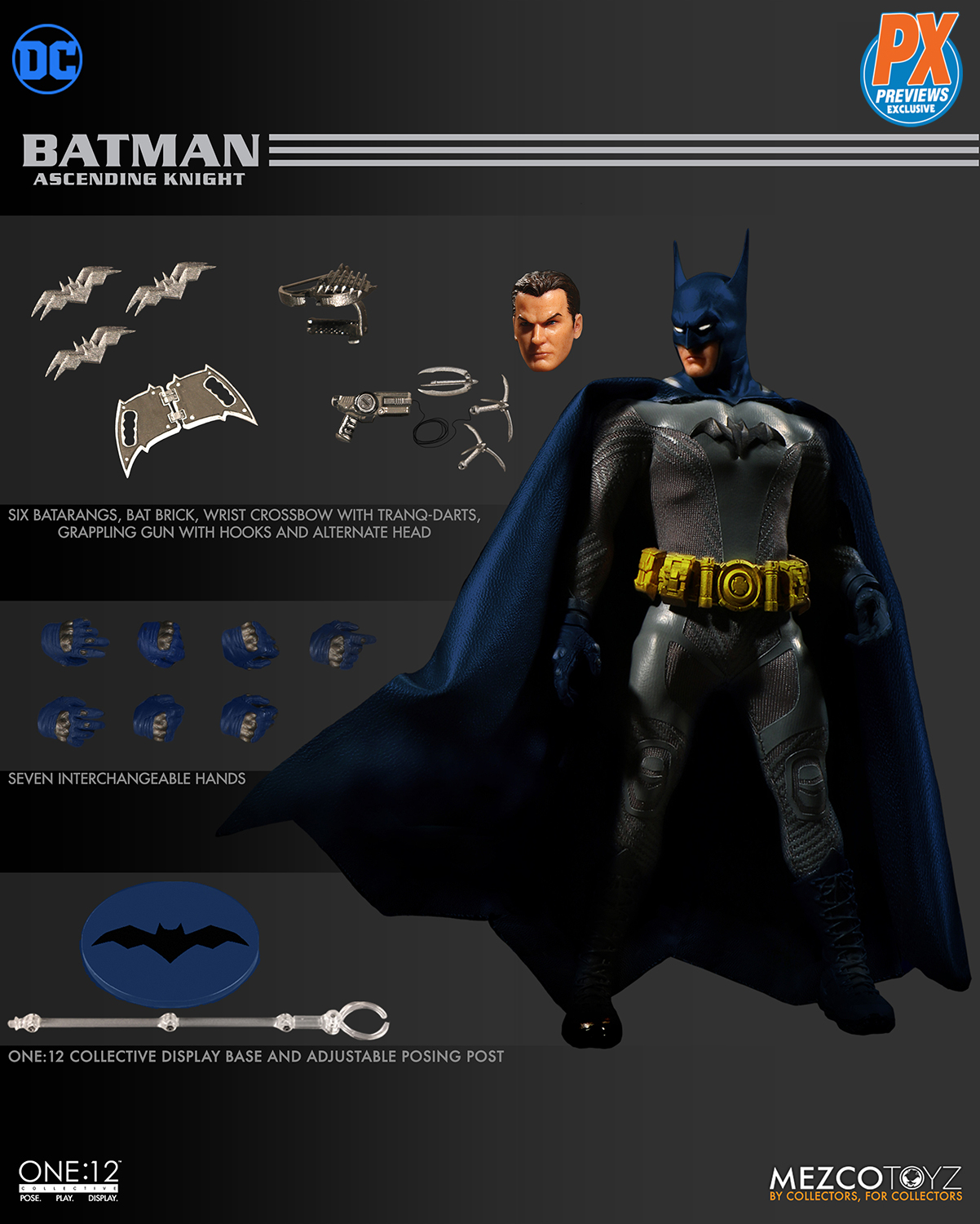 Ascending Knight Blue Costume Batman Is A PREVIEWS Exclusive - Comic Shop  Locator